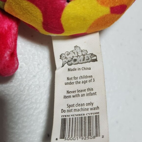 Cats vs Pickles Groovy Cat 4 inch Plush Pink Kitty 70s Hippie Stuffed Animal Toy - Picture 3 of 4